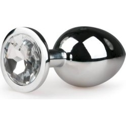 Easytoys Metal Butt Plug No. 2 - Silver/Clear