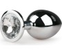 Easytoys Metal Butt Plug No. 2 - Silver/Clear