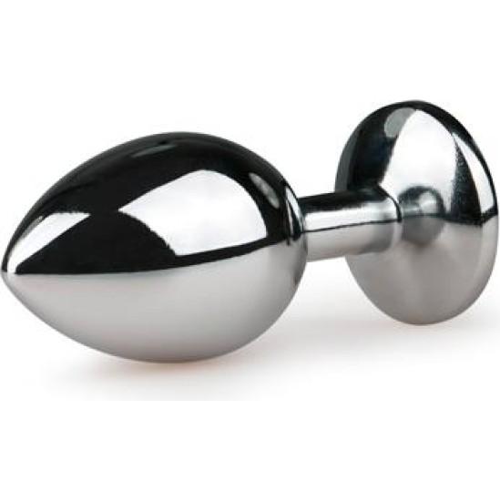Easytoys Metal Butt Plug No. 2 - Silver/Clear