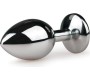 Easytoys Metal Butt Plug No. 2 - Silver/Clear
