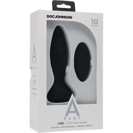 A-Play Vibrating Butt Plug Vibe Experienced Black