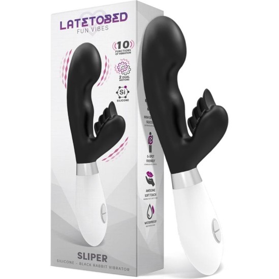Latetobed Sliper Rabbit Vibe Silicone Black