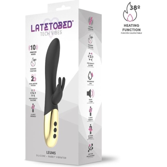 Latetobed Leums Rabbit Vibe  with Warming Functio G Spot Magnetic USB