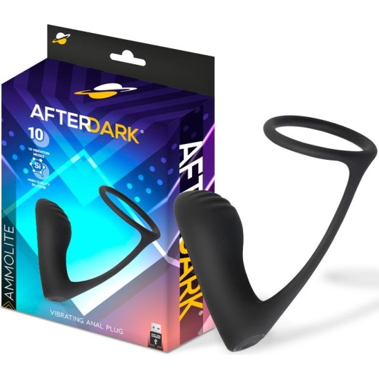 Afterdark Ammolite Vibrating Anal Plug with Testicle Ring