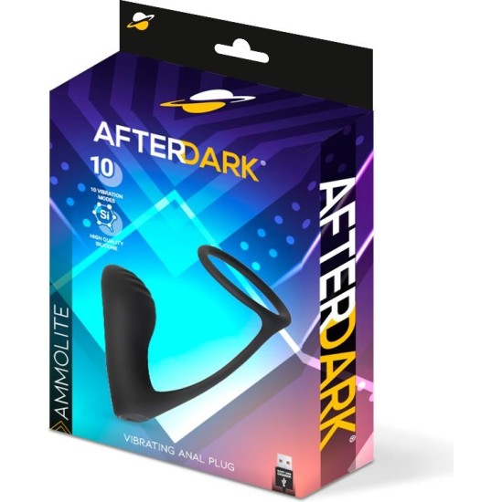 Afterdark Ammolite Vibrating Anal Plug with Testicle Ring
