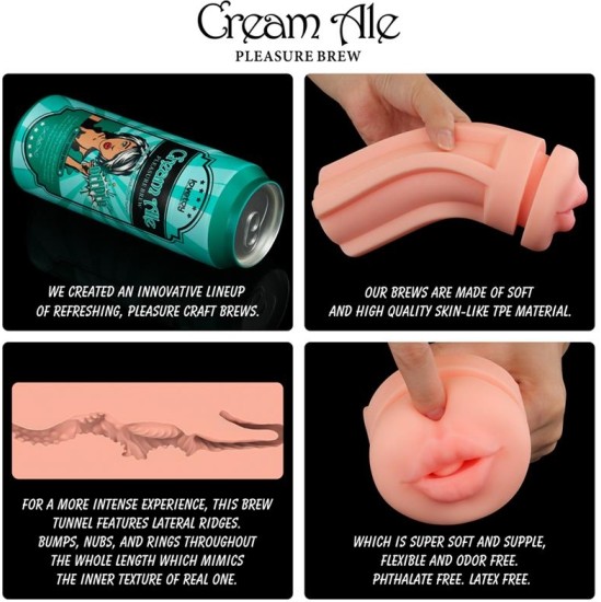 Lovetoy Pleasure Brew Masturbator Mouth Cream Ale