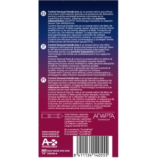 Control Sensual Dots & Lines 12 uds
