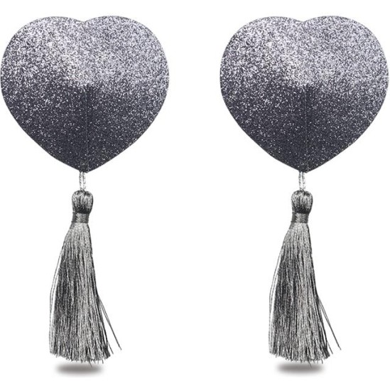 Lovetoy Nipple Covers Reusable Silver Glitter