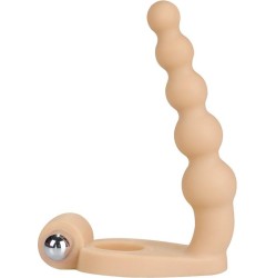 Lovetoy Anal Stimulator The Ultra Soft Bead 6.5 with Vibration Flesh