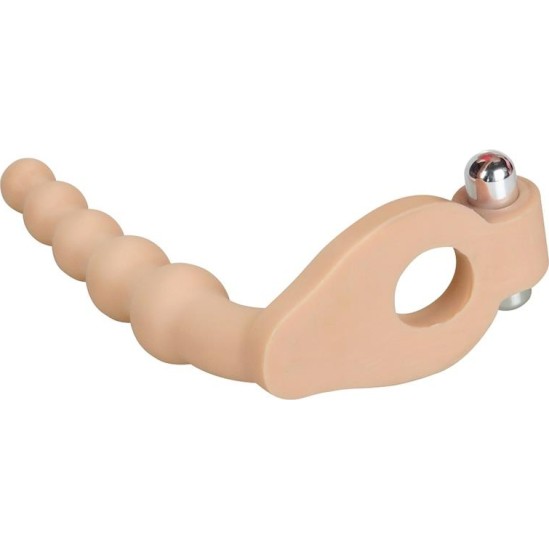 Lovetoy Anal Stimulator The Ultra Soft Bead 6.5 with Vibration Flesh