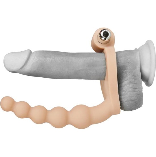 Lovetoy Anal Stimulator The Ultra Soft Bead 6.5 with Vibration Flesh