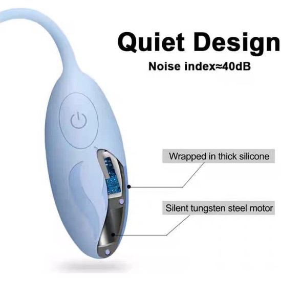 A-Gusto Vibrating Egg with Remote Control Blue