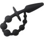 A-Gusto Butt Plug and Anal Chain Silicone Black