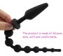 A-Gusto Butt Plug and Anal Chain Silicone Black