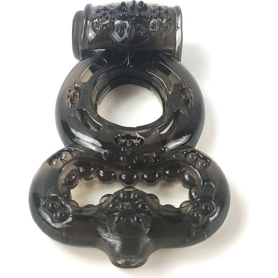 A-Gusto Penis Ring with Vibration Black