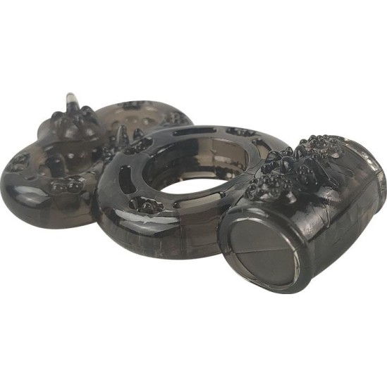 A-Gusto Penis Ring with Vibration Black