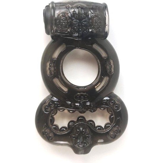 A-Gusto Penis Ring with Vibration Black