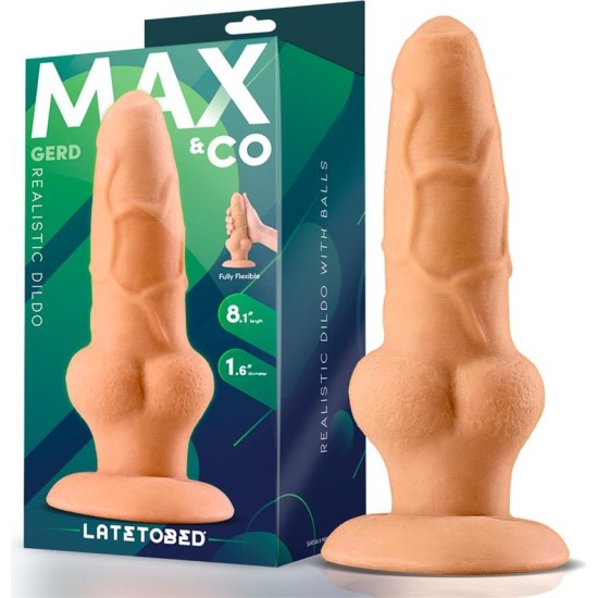 Max & Co Gerd Realistic Dildo with Testicles 8.1 Flesh