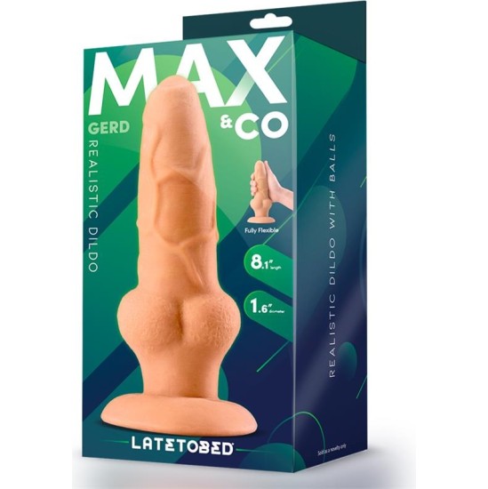 Max & Co Gerd Realistic Dildo with Testicles 8.1 Flesh