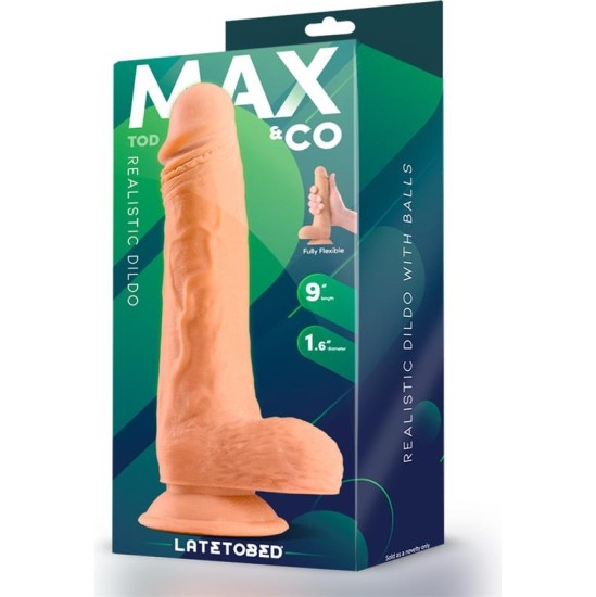 Max & Co Tod Realistic Dildo with Testicles 9 Flesh