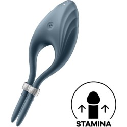 Satisfyer Vibrating Penis Ring Duelist Dark Blue