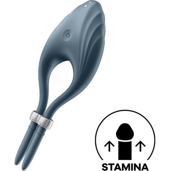 Satisfyer Vibrating Penis Ring Duelist Dark Blue