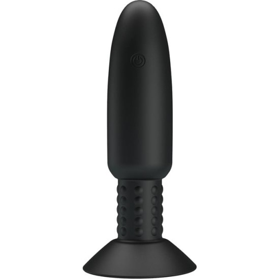 Prettylove Remote-Controlled Anal Plug with Vibration and Rotation - USB