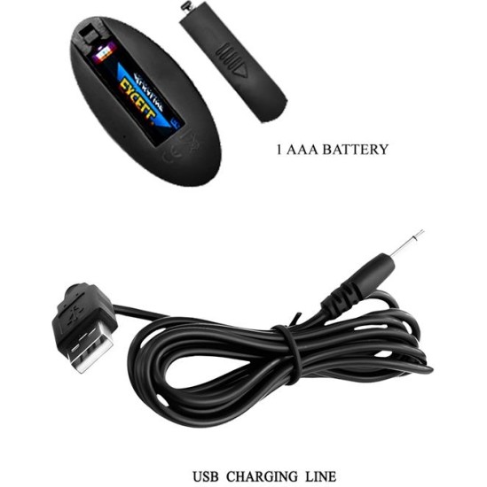 Prettylove Remote-Controlled Anal Plug with Vibration and Rotation - USB