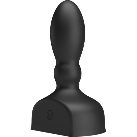Prettylove Anal Stimulator Harriet Inflatable USB Silicone Black