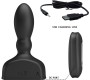 Prettylove Anal Stimulator Harriet Inflatable USB Silicone Black