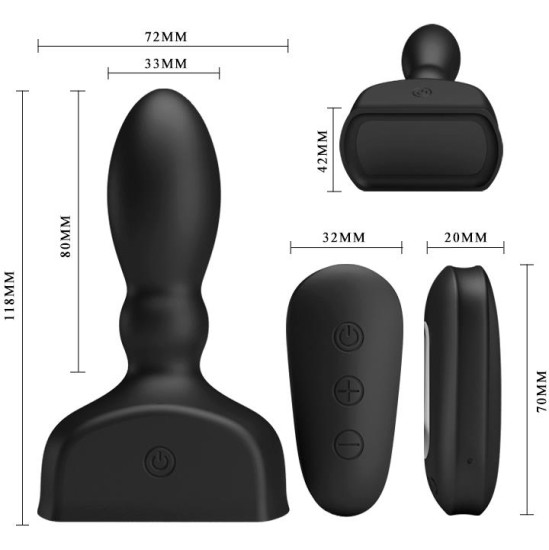 Mr Play Inflatable Butt Plug with Remote Control Mr. Play