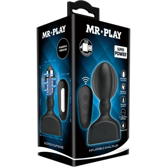 Mr Play Inflatable Butt Plug with Remote Control Mr. Play