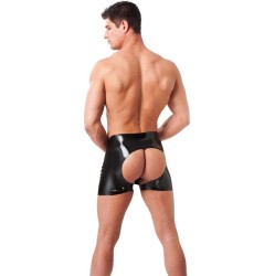 Latex Play Short With Open Backside