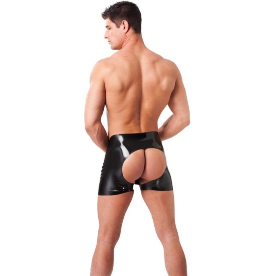 Latex Play Short With Open Backside