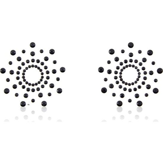 Latetobed Bdsm Line Snowflake Nippel Covers Black