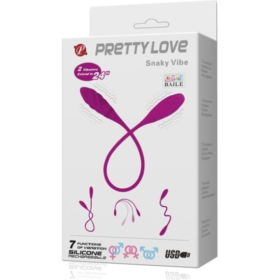 Prettylove Vibrating Eggs Snaky Purple