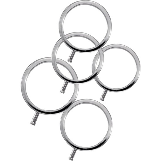 Electrastim ELECTRARINGS METAL PENIS RINGS PACK OF 5