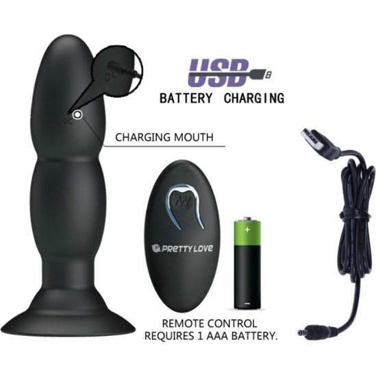Pretty Love Bottom PRETTY LOVE - PLUG VIBRATOR AND ROTATION BY REMOTE CONTROL