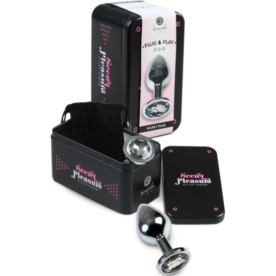 Secretplay Toys SECRETPLAY - PLUG ANAL TRANSPARENT ALUMINUM 8 CM
