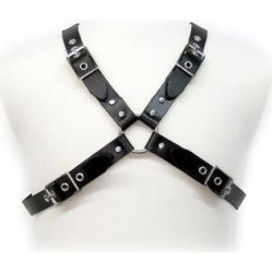 Leather Body BLACK BUCKLE HARNESS FOR MEN