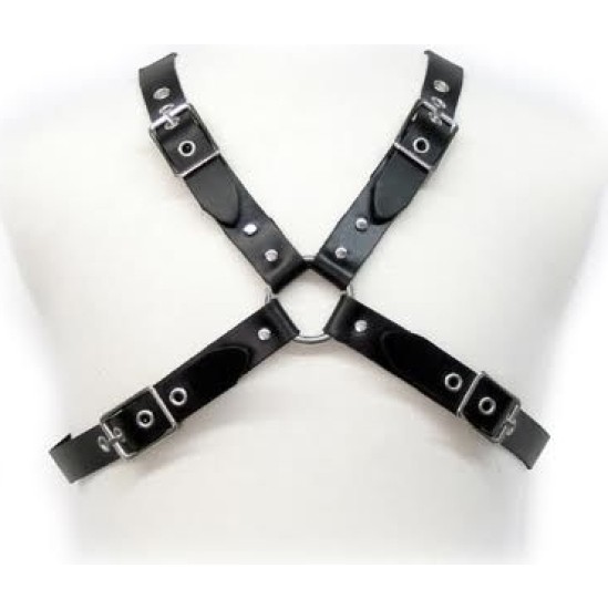 Leather Body BLACK BUCKLE HARNESS FOR MEN
