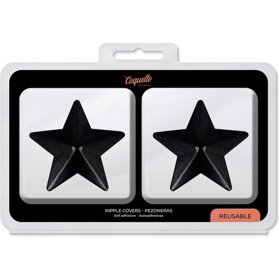 Coquette Accessories COQUETTE CHIC DESIRE - NIPPLE COVERS BLACK STARS