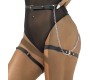 Subblime Fetish SUBBLIME - LEATHER BELT HARNESS BLACK ONE SIZE