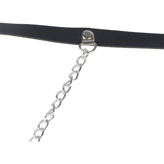 Subblime Fetish SUBBLIME - LEATHER BELT HARNESS BLACK ONE SIZE