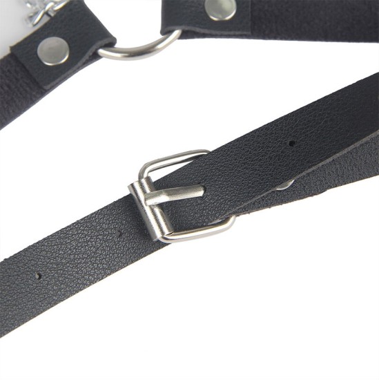 Subblime Fetish SUBBLIME - LEATHER BELT HARNESS BLACK ONE SIZE