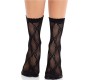 Leg Avenue Hosiery LEG AVENUE - BLACK LACE BOW LACE SOCKS