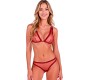 Passion Woman Sets PASSION - BELISSANA BRA + THONG SET BURGUNDY S/M