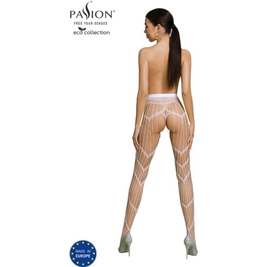 Passion Woman Garter & Stock PASSION - ECO COLLECTION BODYSTOCKING ECO S006 WHITE