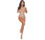 Passion Woman Bodystockings PASSION - BS114 WHITE GRID BODYSTOCKING