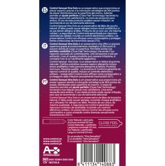 Control Condoms CONTROL - XTRA DOTS 12 UDS